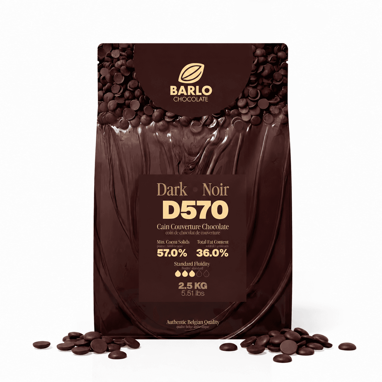 D570 Dark Couverture Coin Chocolate 57%