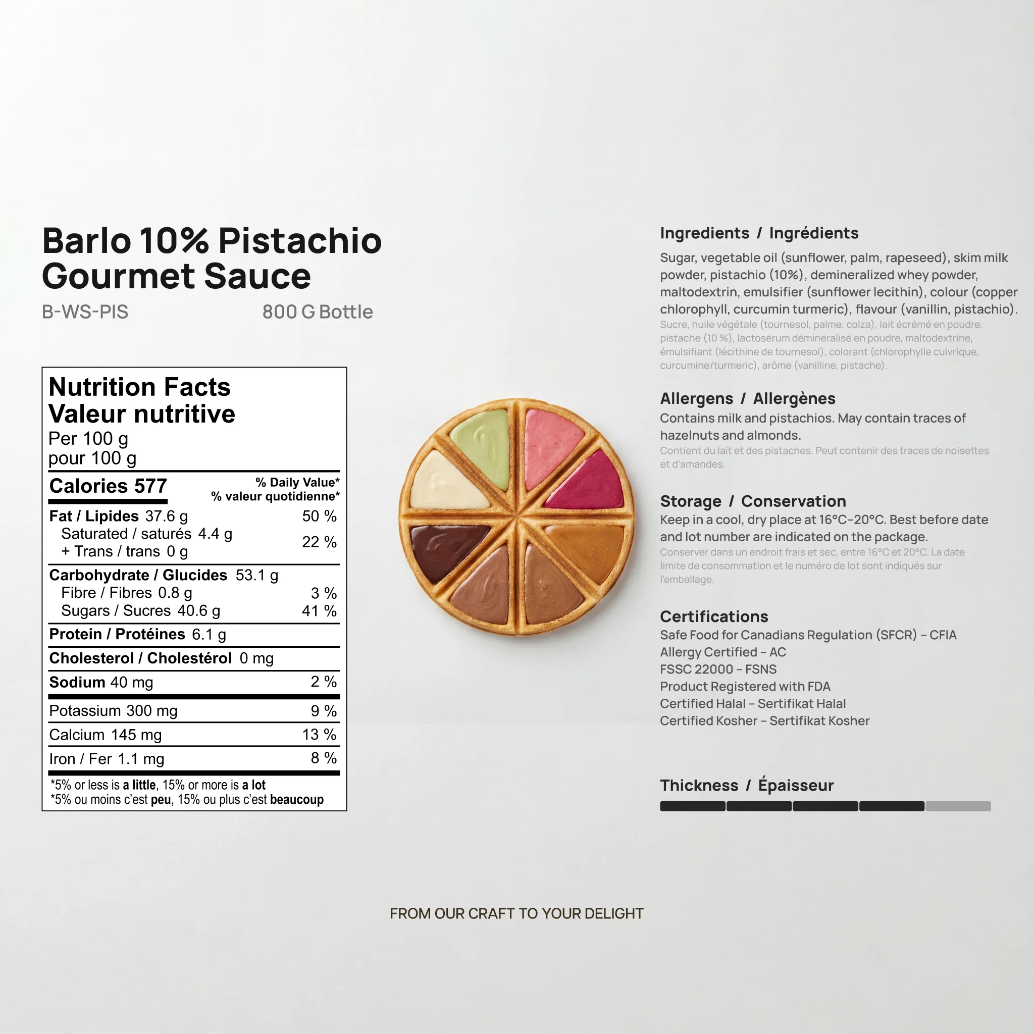 Premium 10% Pistachio Gourmet Sauce, image 6