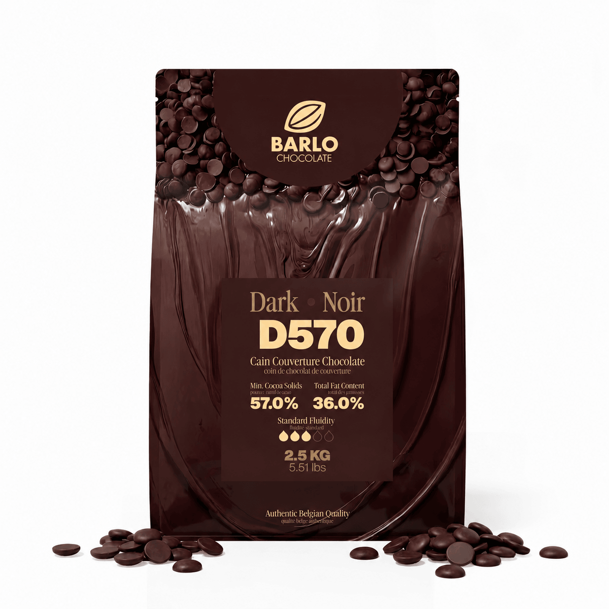 D570 Dark Couverture Coin Chocolate 57%
