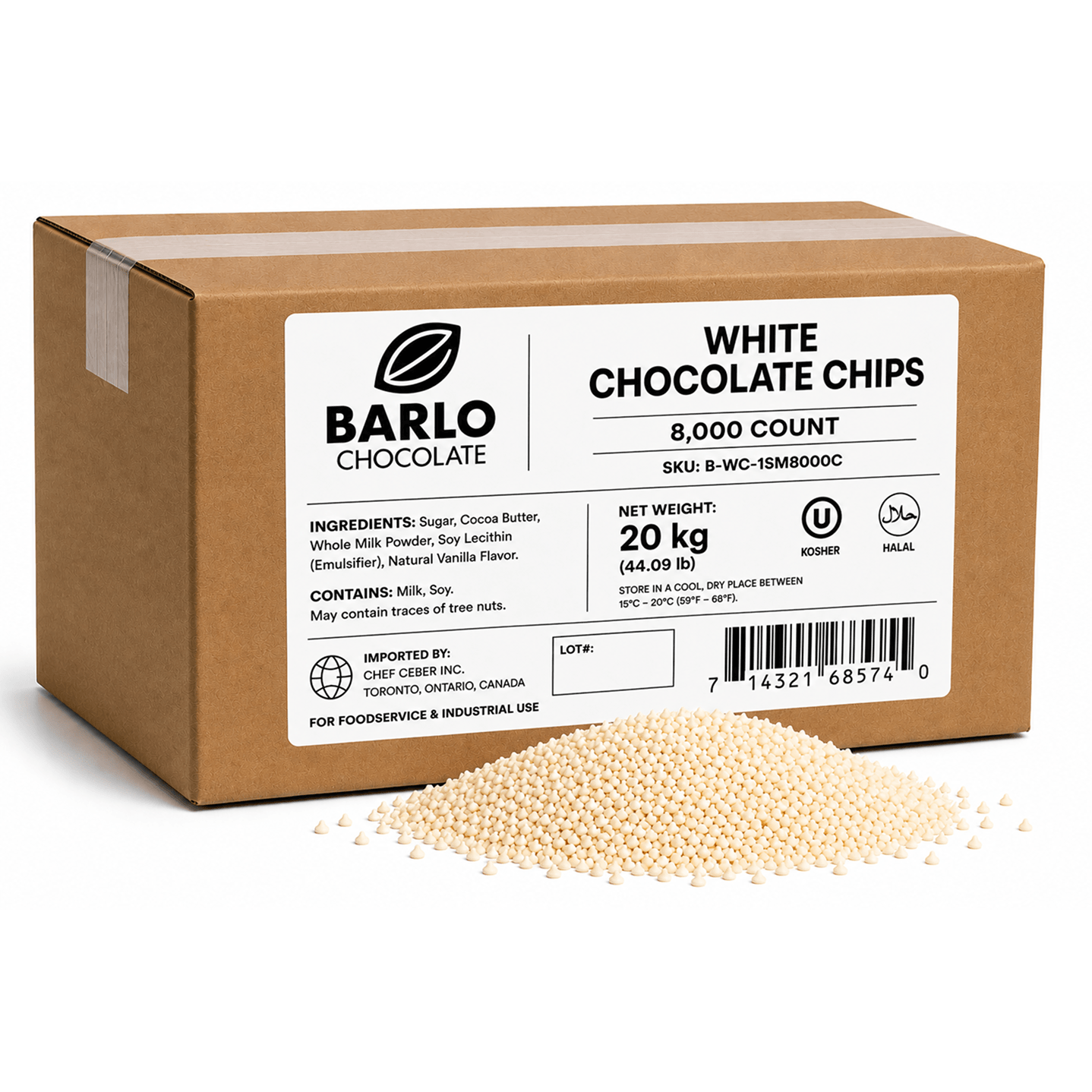 8,000ct White Chocolate Chips