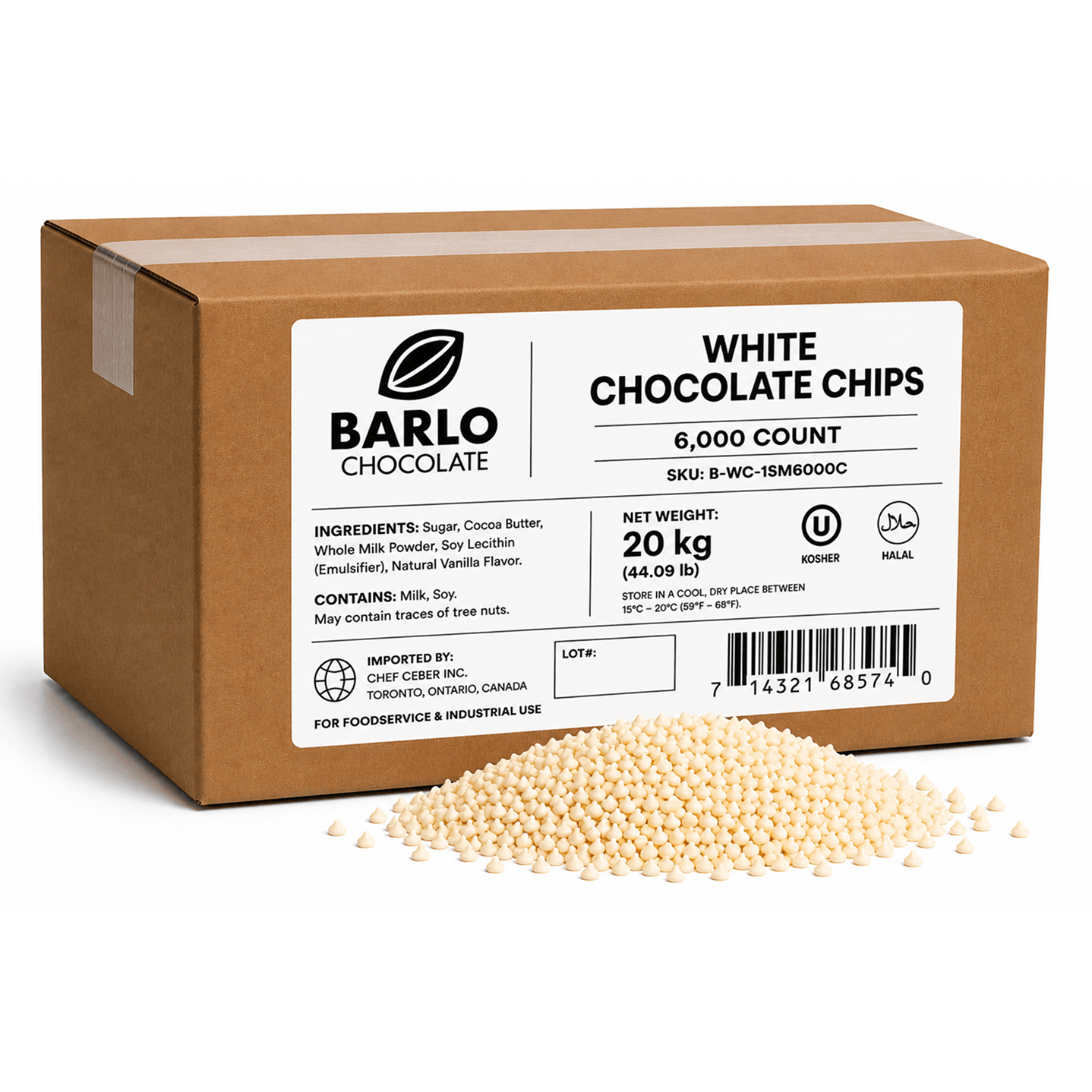 6,000ct White Chocolate Chips