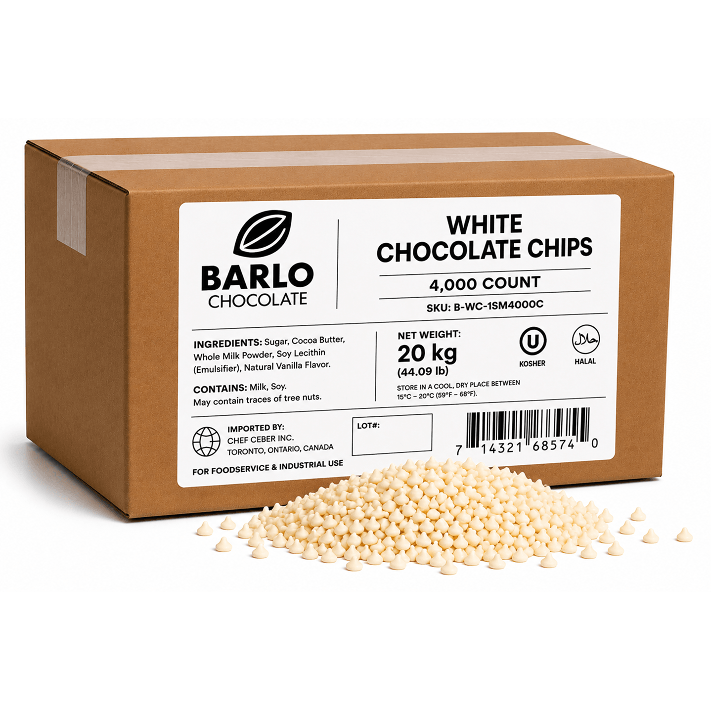 4,000ct White Chocolate Chips