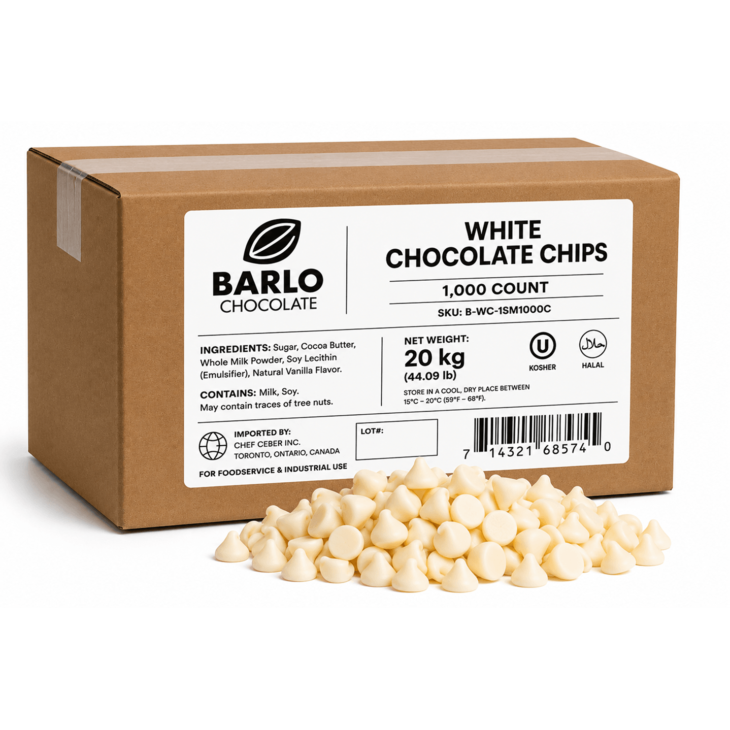 1,000ct White Chocolate Chips