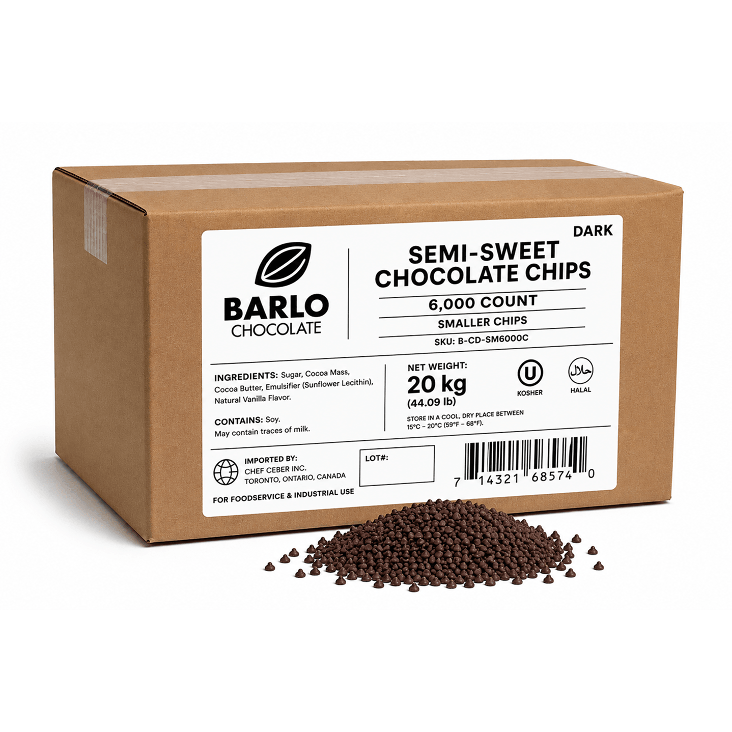 6,000ct Dark Chocolate Chips