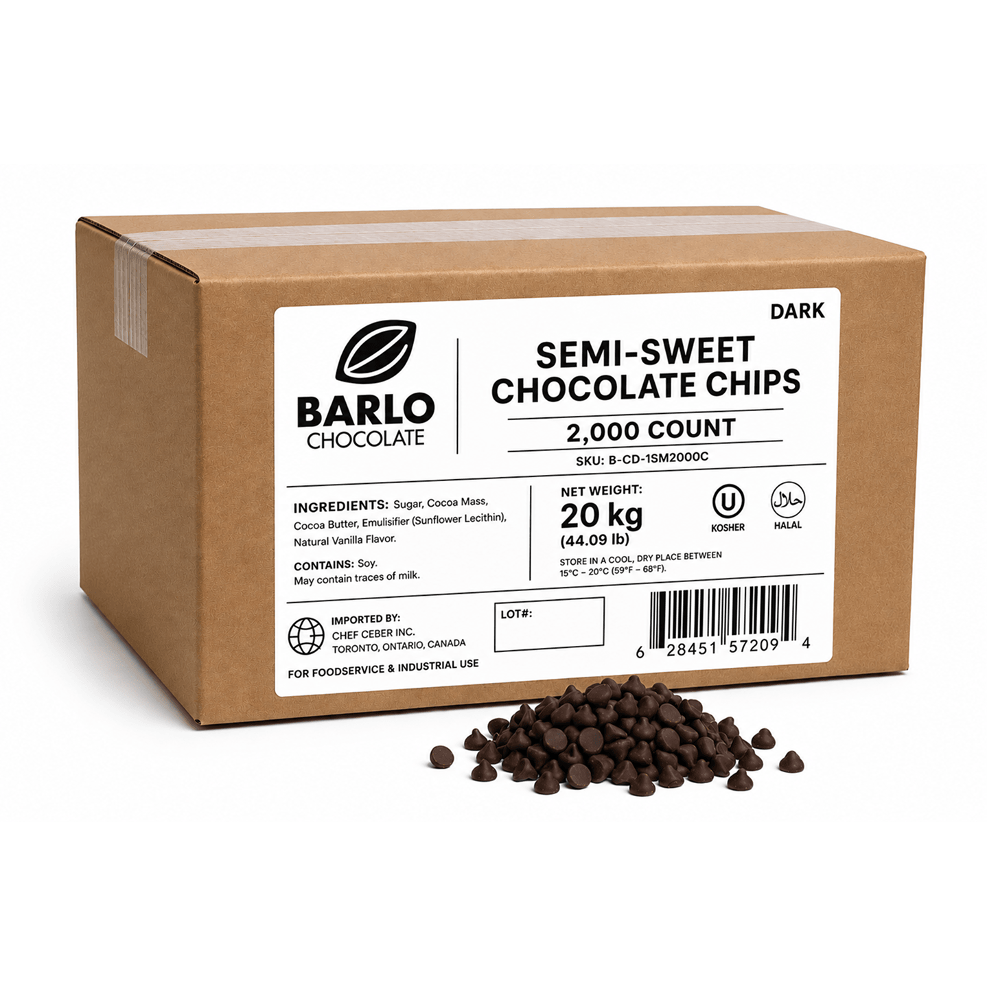 2,000ct Dark Chocolate Chips