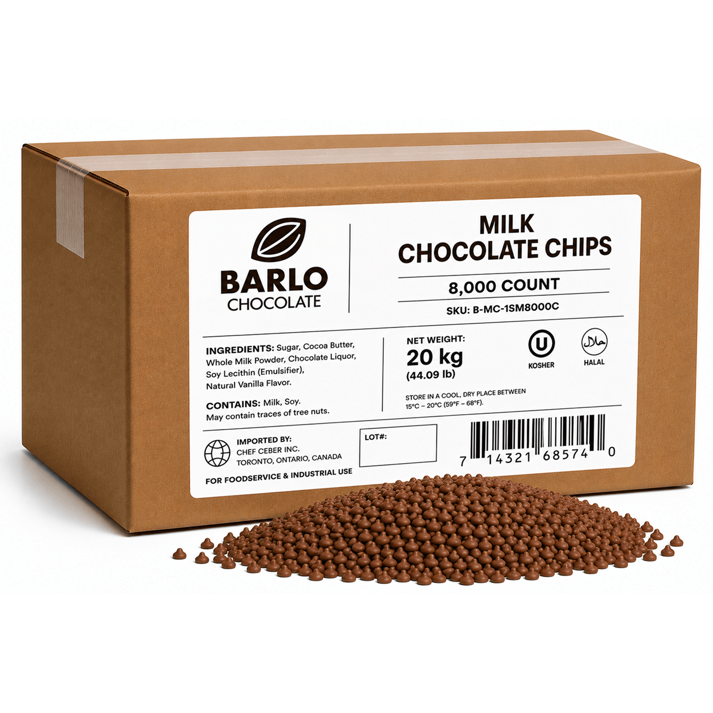 8,000ct Milk Chocolate Chips