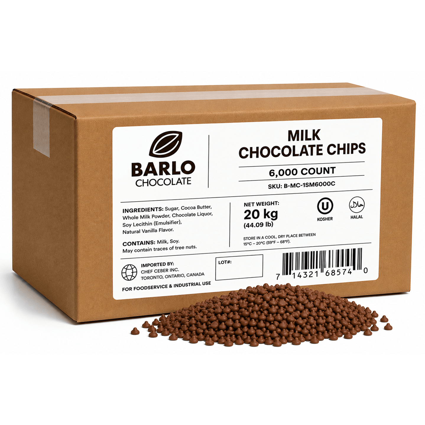6,000ct Milk Chocolate Chips