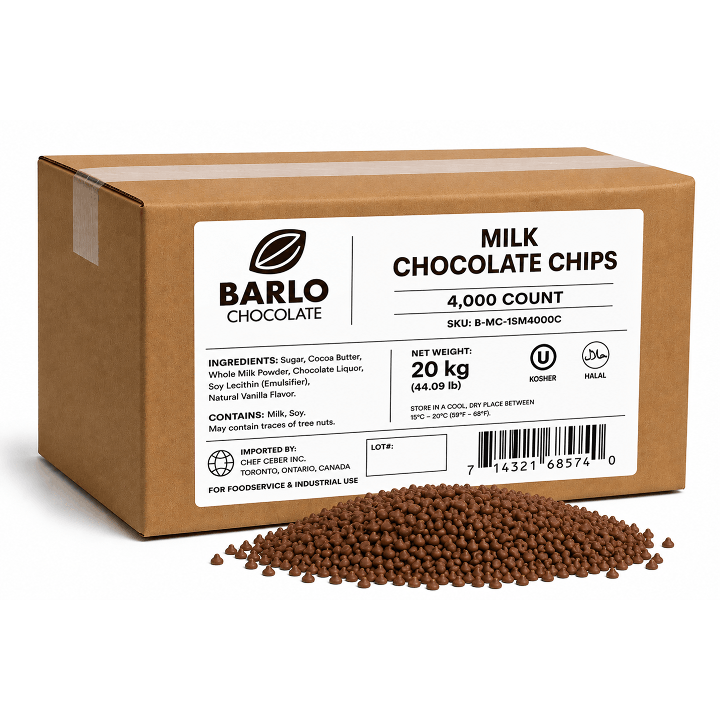 4,000ct Milk Chocolate Chips