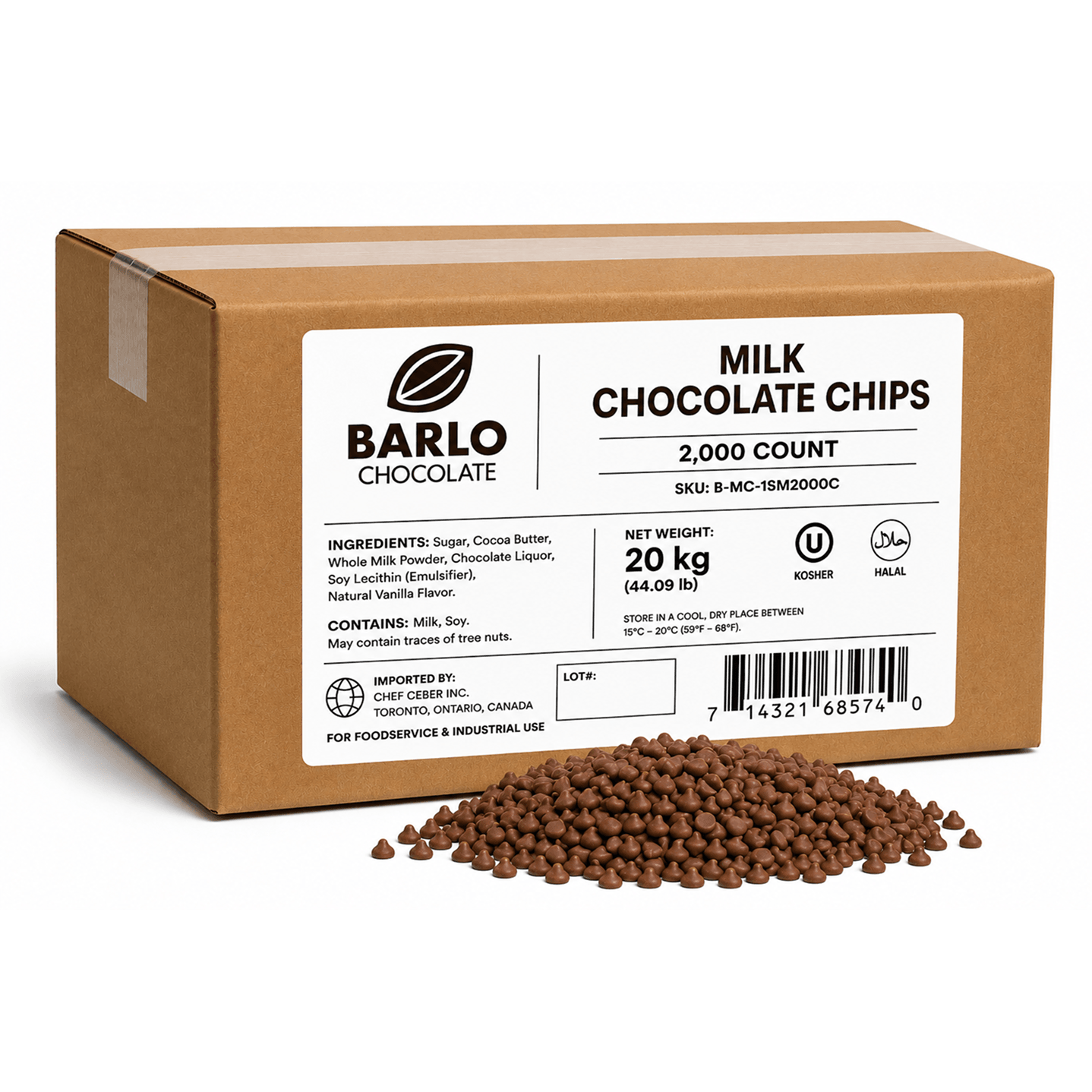 2,000ct Milk Chocolate Chips