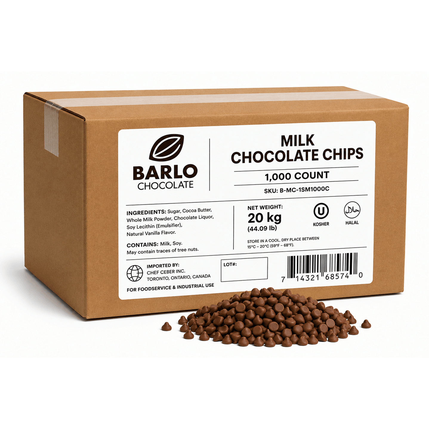 1,000ct Milk Chocolate Chips