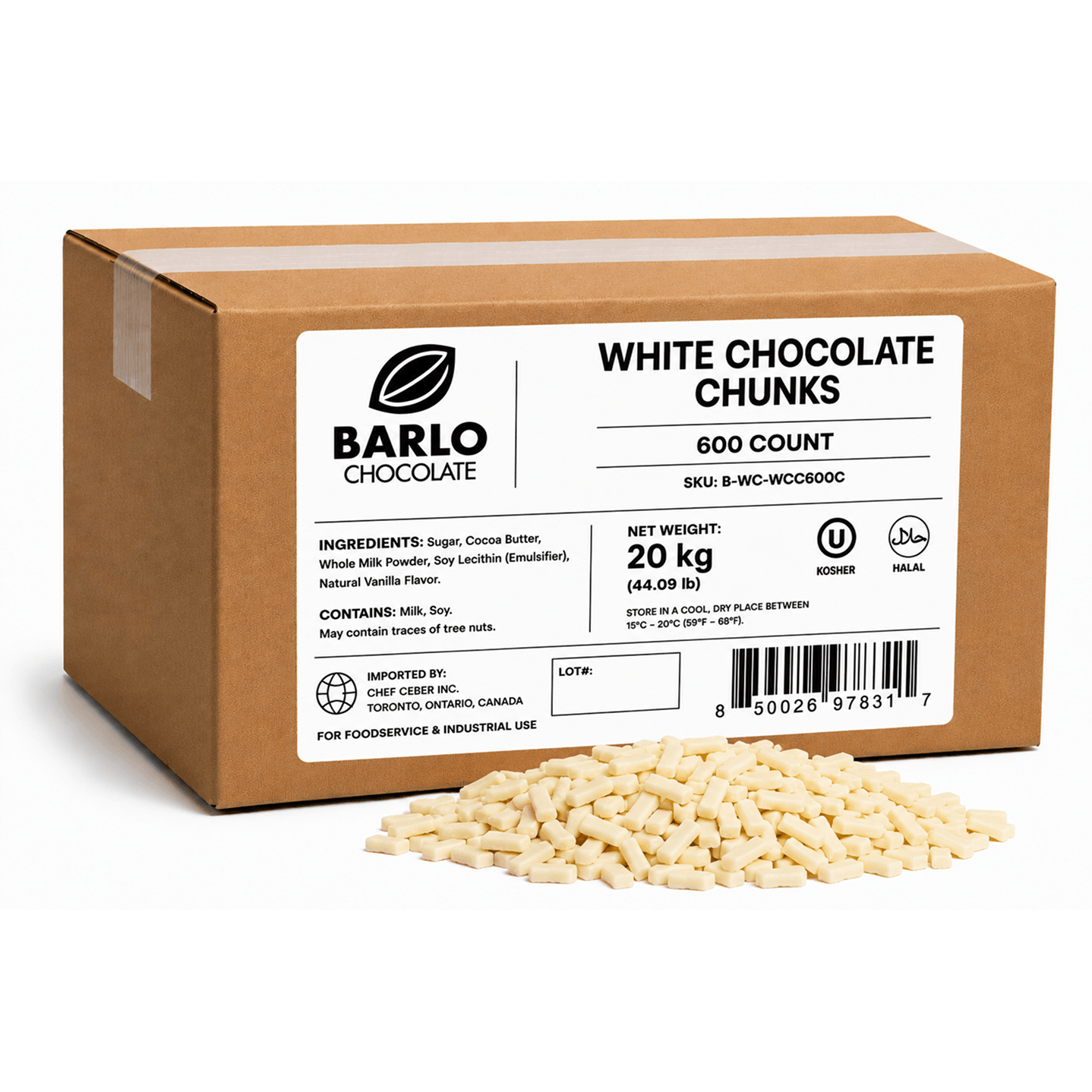 600ct White Chocolate Chunks