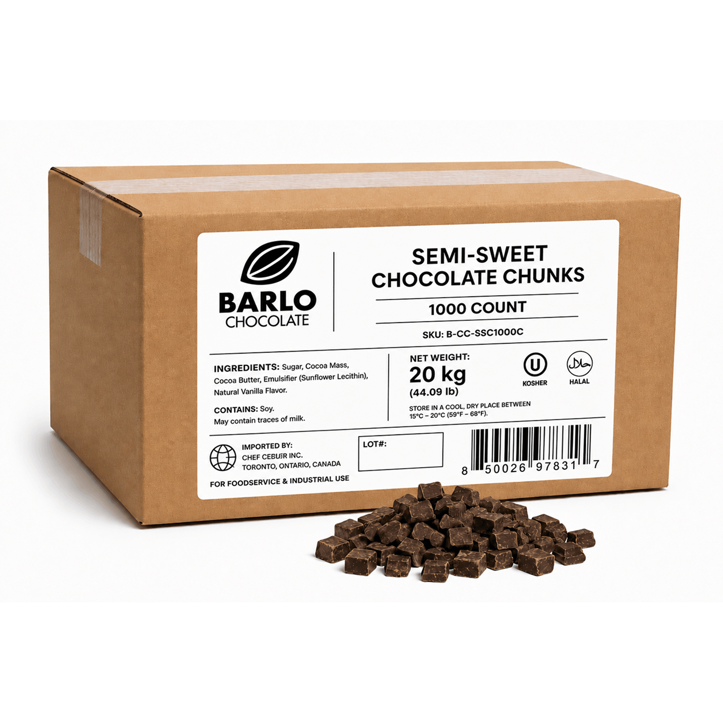 1,000ct Dark Chocolate Chunks
