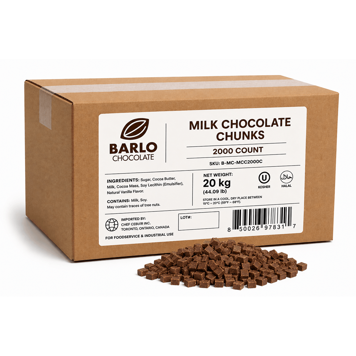 2,000ct Milk Chocolate Chunks