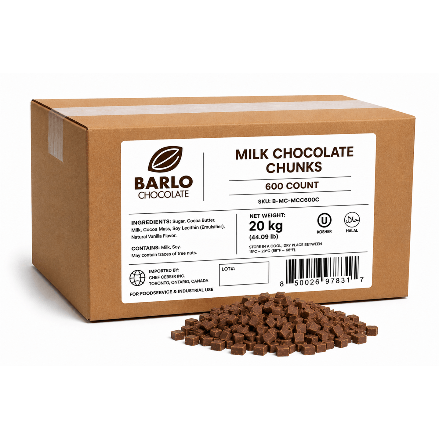 600ct Milk Chocolate Chunks