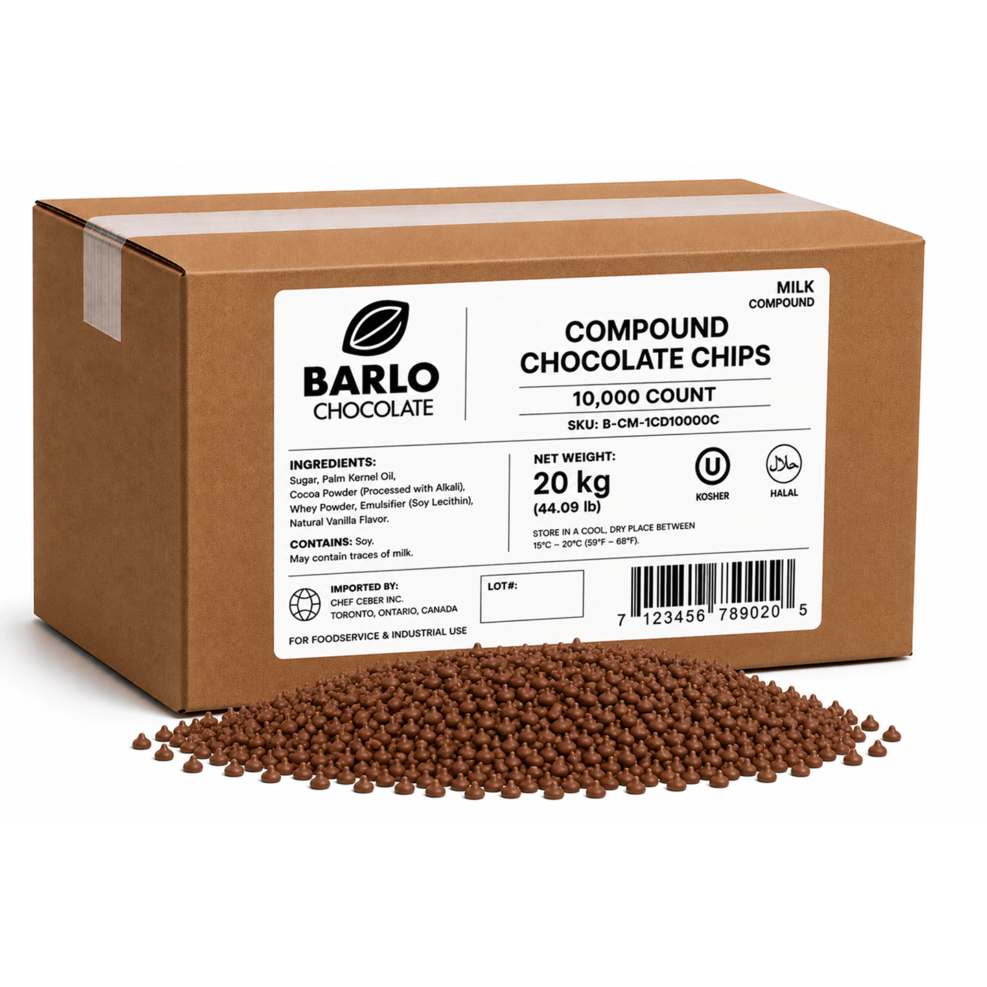 10,000 Count Milk Compound Chocolate Chips