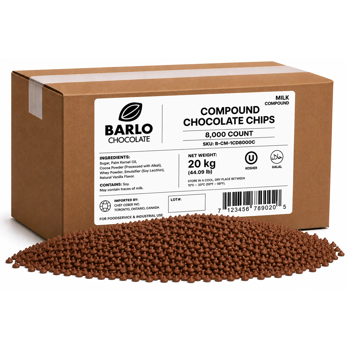 8,000 Count Milk Compound Chocolate Chips