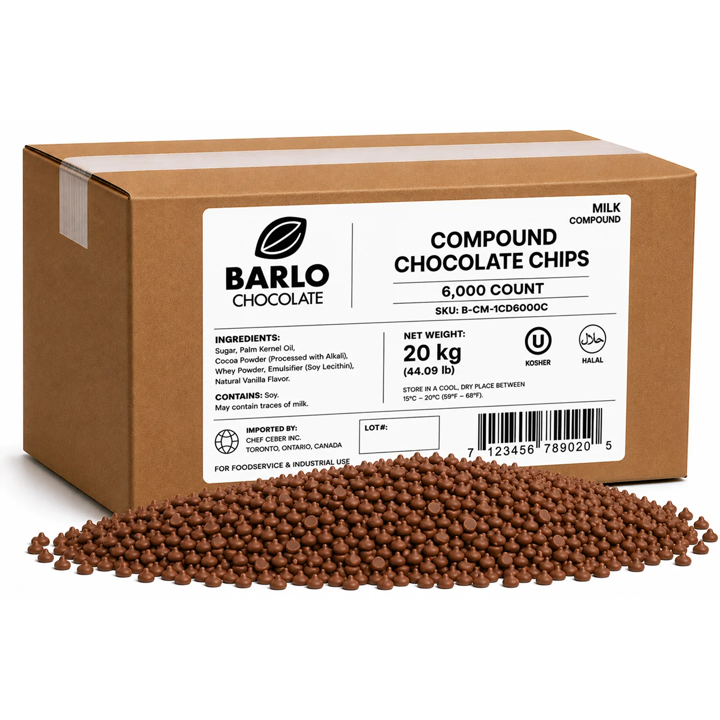 6,000 Count Milk Compound Chocolate Chips