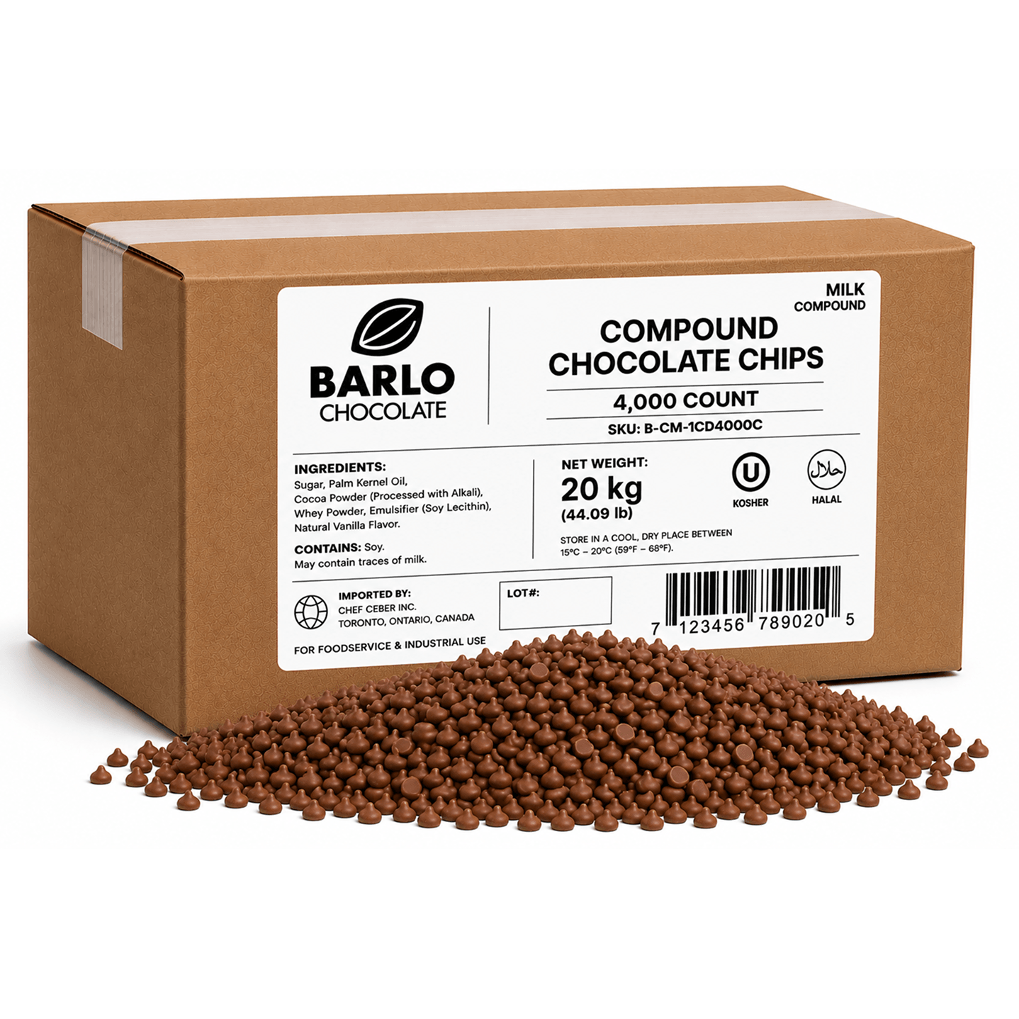 4,000 Count Milk Compound Chocolate Chips