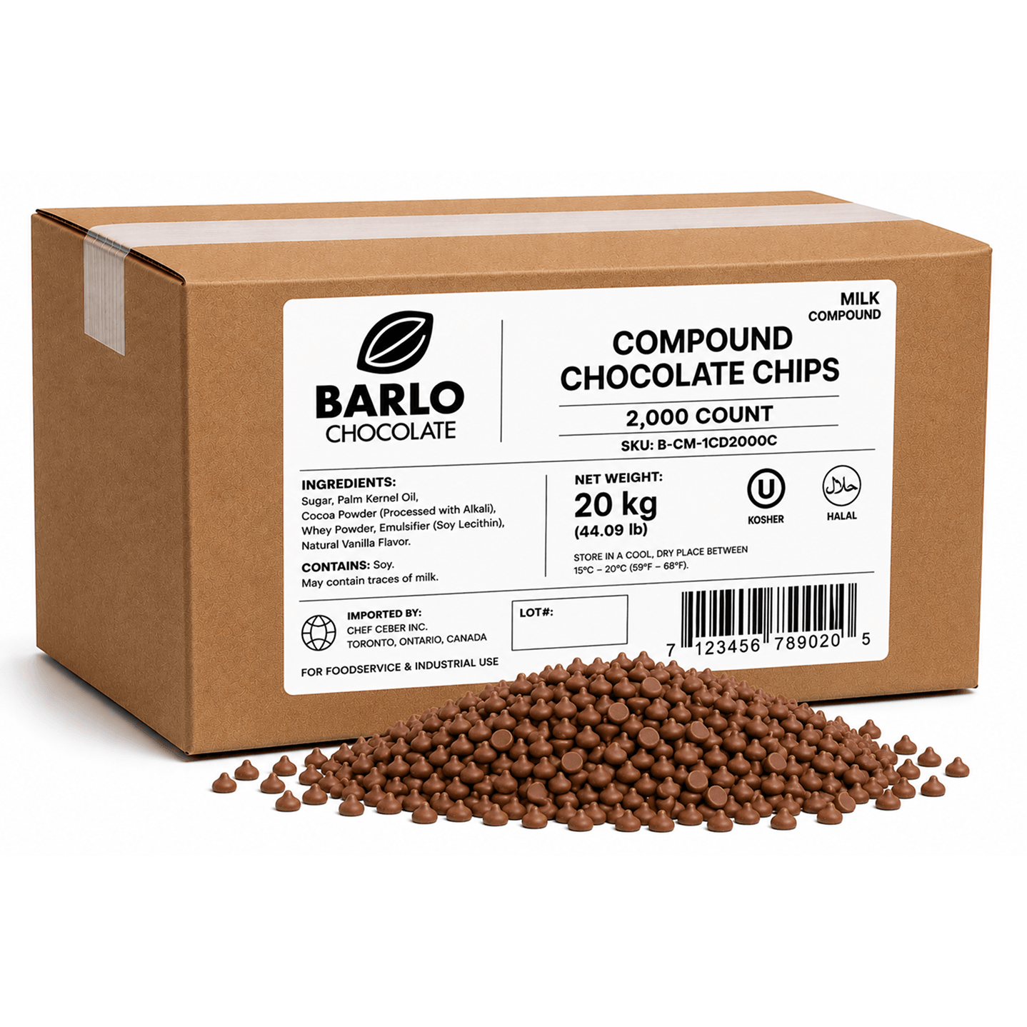 2,000ct Milk Compound Chocolate Chips