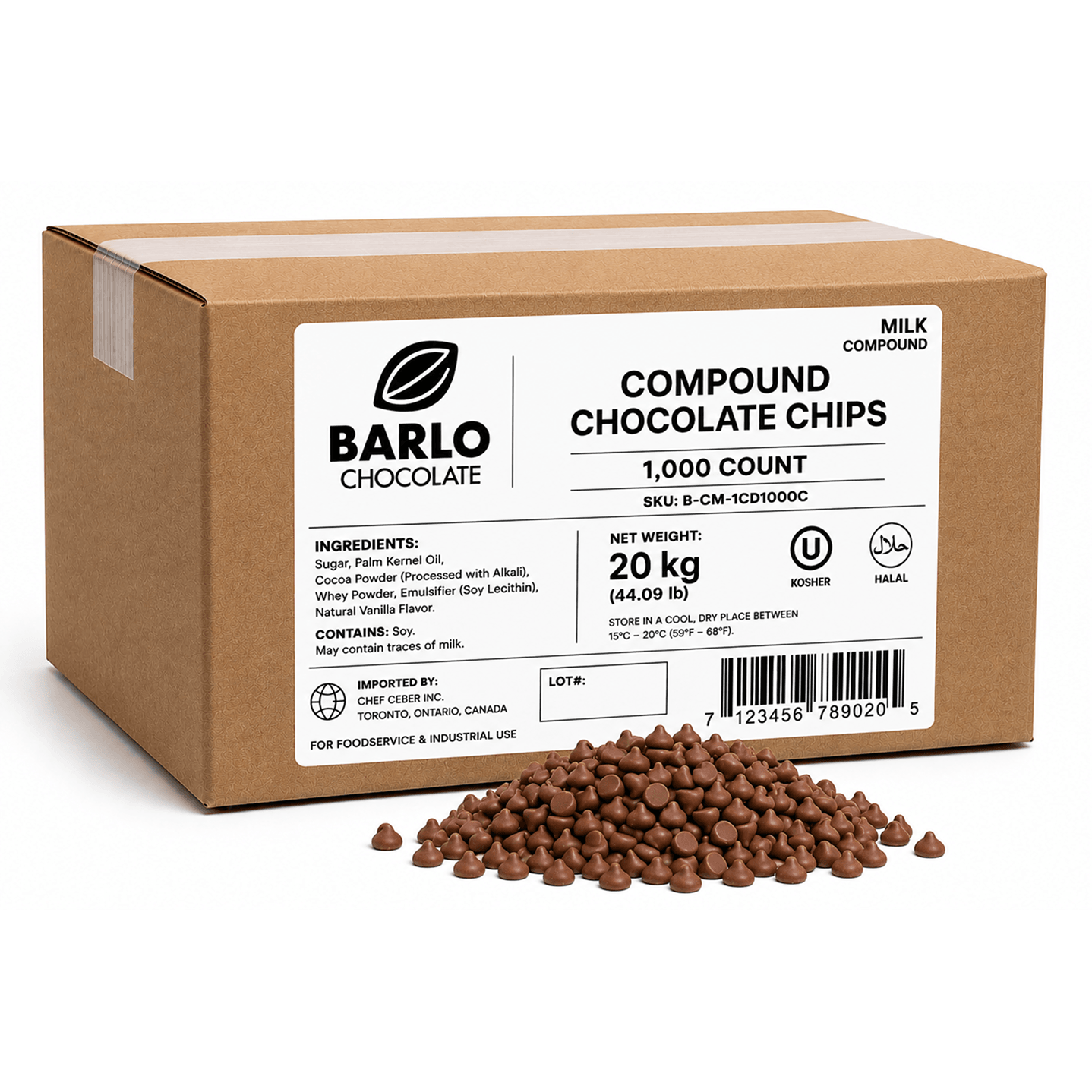1,000ct Milk Compound Chocolate Chips